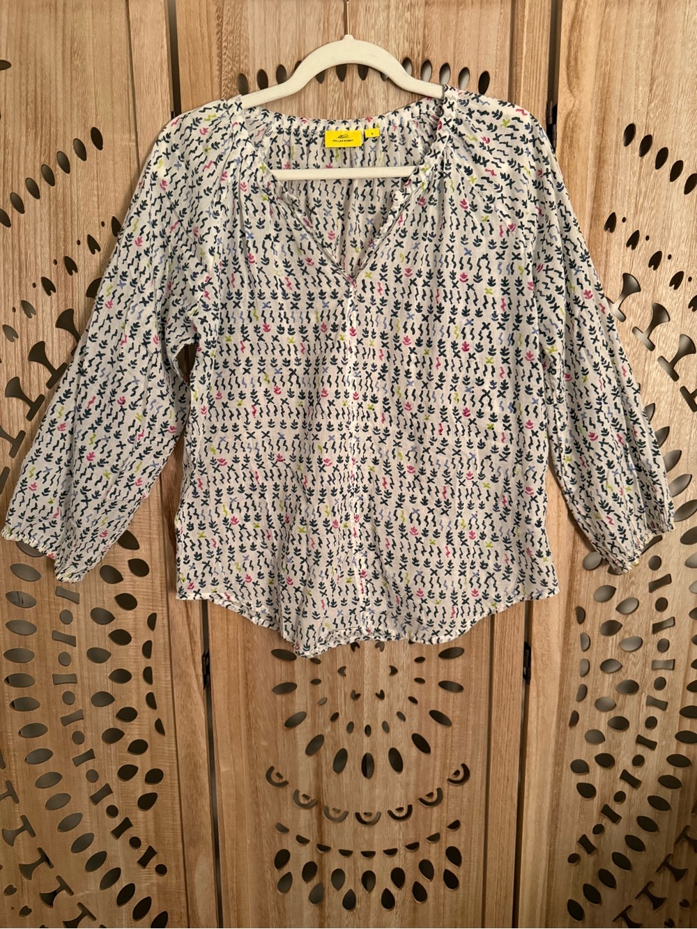 Roller Rabbit Flowy Printed Cotton Top Made In India - Picture 2 of 7